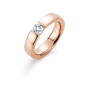 Anillo de compromiso Infinity en 18K oro rosa con diamante 0,50ct G/SI
