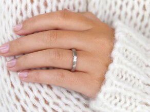 Anillo de compromiso Infinity en 14K oro blanco con diamante 0,15ct G/SI