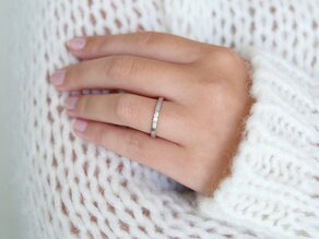 Anillo de compromiso Infinity en 14K oro blanco con diamante 0,03ct H/SI