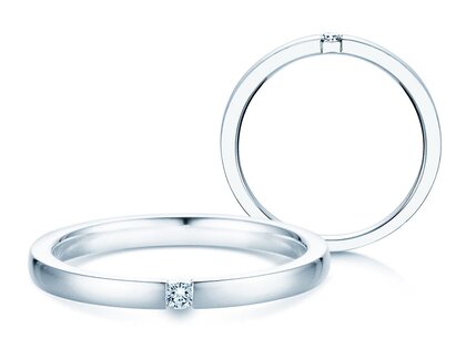 Anillo de compromiso Infinity en plata 925/- con diamante 0,07ct H/SI