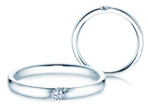 Anillo de compromiso Italic en plata 925/- con diamante 0,05ct G/SI