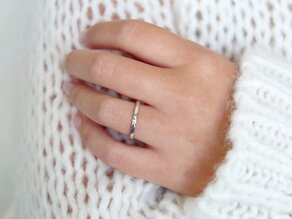 Anillo de compromiso Italic en plata 925/- con diamante 0,03ct G/IF