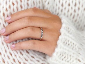 Anillo de compromiso Italic en 14K oro blanco con diamante 0,05ct H/SI