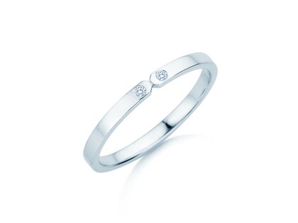 Anillo de compromiso Serenity Diamond en 9K oro blanco con diamantes 0,02ct G/SI