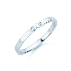 Anillo de compromiso Serenity Diamond en 9K oro blanco con diamantes 0,02ct G/SI