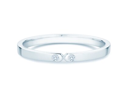 Anillo de compromiso Serenity Diamond en 9K oro blanco con diamantes 0,02ct G/SI