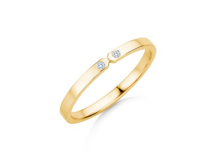 Anillo de compromiso Serenity Diamond en 9K oro amarillo con diamantes 0,02ct G/SI