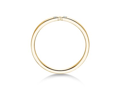 Anillo de compromiso Serenity Diamond en 9K oro amarillo con diamantes 0,02ct G/SI