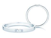 Anillo de compromiso Serenity Diamond en platino 950/- con diamantes 0,02ct G/SI
