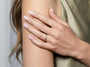 Anillo de compromiso Touch en plata 925/- con diamante 0,04ct G/SI