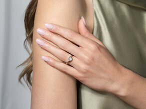 Anillo de compromiso Touch en 14K oro amarillo con diamante 0,50ct G/SI
