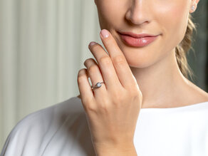 Anillo de compromiso Touch en 14K oro amarillo con diamante 0,50ct G/SI