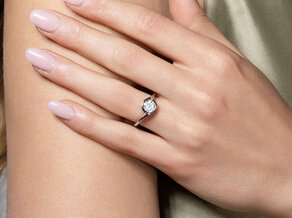 Anillo de compromiso Touch en 9K oro blanco con diamante 1,00ct G/SI