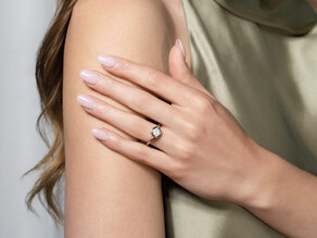 Anillo de compromiso Touch en 9K oro blanco con diamante 1,00ct G/SI