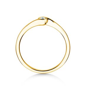 Anillo de compromiso Touch en 14K oro amarillo con diamante 0,04ct G/SI