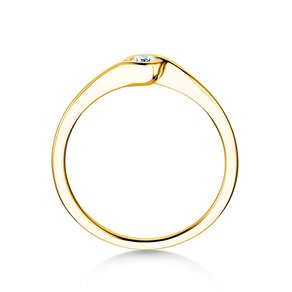 Anillo de compromiso Touch en 14K oro amarillo con diamante 0,08ct G/SI