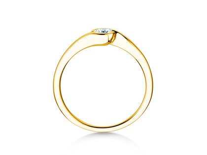 Anillo de compromiso Touch en 14K oro amarillo con diamante 0,13ct G/SI