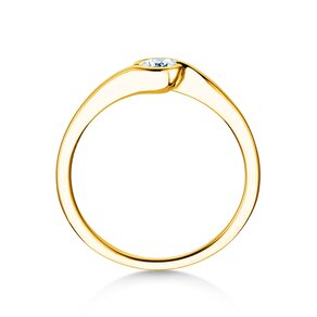 Anillo de compromiso Touch en 14K oro amarillo con diamante 0,13ct G/SI