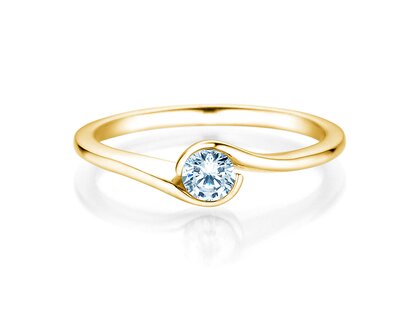 Anillo de compromiso Touch en oro amarillo