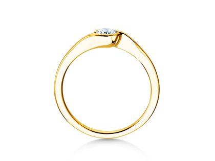 Anillo de compromiso Touch en oro amarillo