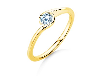 Anillo de compromiso Touch en oro amarillo