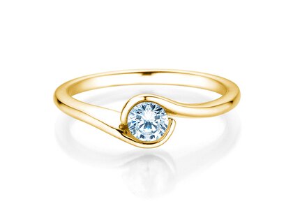 Anillo de compromiso Touch en 14K oro amarillo con diamante 0,50ct G/SI