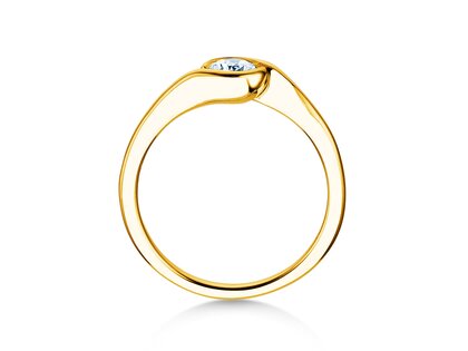 Anillo de compromiso Touch en 14K oro amarillo con diamante 0,50ct G/SI