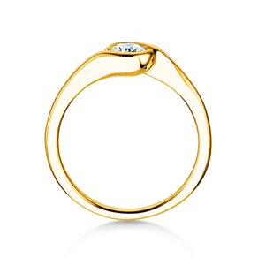 Anillo de compromiso Touch en 14K oro amarillo con diamante 0,50ct G/SI