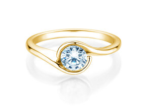Anillo de compromiso Touch en 9K oro amarillo con diamante 0,75ct H/SI