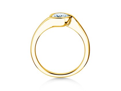 Anillo de compromiso Touch en 9K oro amarillo con diamante 0,75ct H/SI