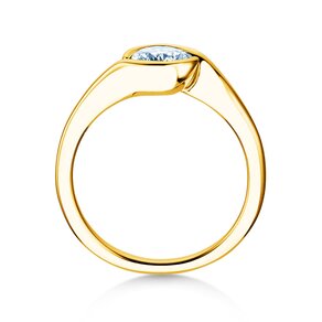 Anillo de compromiso Touch en 9K oro amarillo con diamante 0,75ct H/SI
