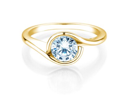 Anillo de compromiso Touch en 9K oro amarillo con diamante 1,00ct H/SI