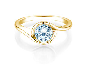 Anillo de compromiso Touch en 9K oro amarillo con diamante 1,00ct H/SI