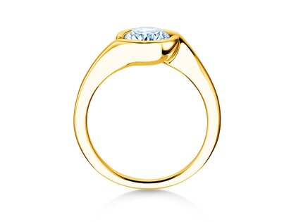 Anillo de compromiso Touch en 9K oro amarillo con diamante 1,00ct H/SI