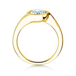 Anillo de compromiso Touch en 9K oro amarillo con diamante 1,00ct H/SI