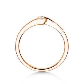 Anillo de compromiso Touch en 18K oro rosa con diamante 0,04ct G/SI