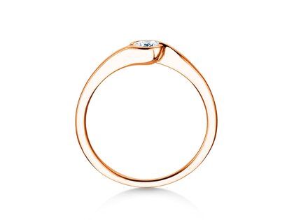 Anillo de compromiso Touch en 9K oro rosa con diamante 0,13ct G/SI