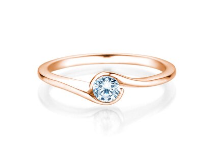 Anillo de compromiso Touch en oro rosa