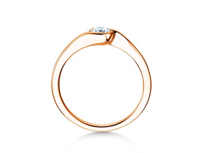 Anillo de compromiso Touch en oro rosa