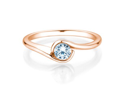 Anillo de compromiso Touch en 9K oro rosa con diamante 0,50ct G/SI