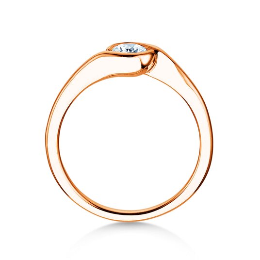 Anillo de compromiso Touch en oro rosa