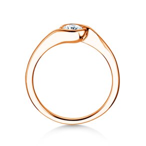 Anillo de compromiso Touch en 9K oro rosa con diamante 0,50ct G/SI