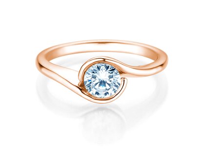 Anillo de compromiso Touch en 9K oro rosa con diamante 0,75ct G/SI