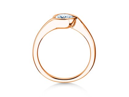 Anillo de compromiso Touch en 9K oro rosa con diamante 0,75ct G/SI
