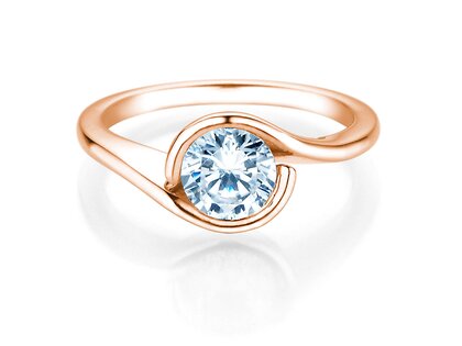 Anillo de compromiso Touch en 9K oro rosa con diamante de laboratorio 1,00ct E/VS