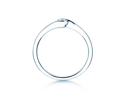 Anillo de compromiso Touch en plata 925/- con diamante 0,04ct G/SI