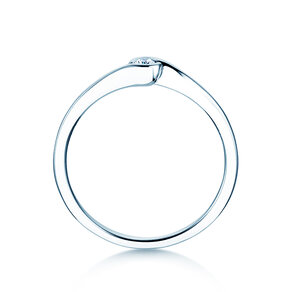 Anillo de compromiso Touch en plata 925/- con diamante 0,04ct G/SI