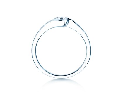 Anillo de compromiso Touch en 9K oro blanco con diamante 0,13ct G/SI