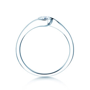 Anillo de compromiso Touch en 9K oro blanco con diamante 0,13ct G/SI