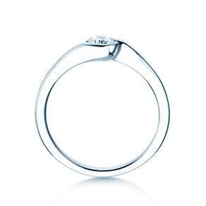 Anillo de compromiso Touch en 18K oro blanco con diamante 0,23ct D/IF